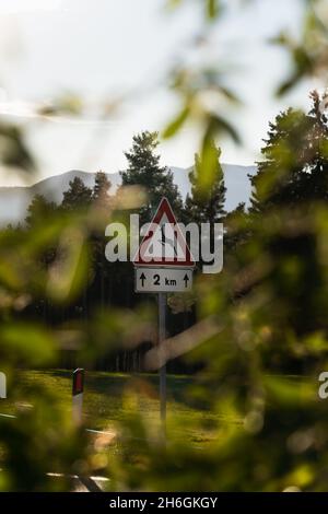 2km road sign Stock Photo - Alamy