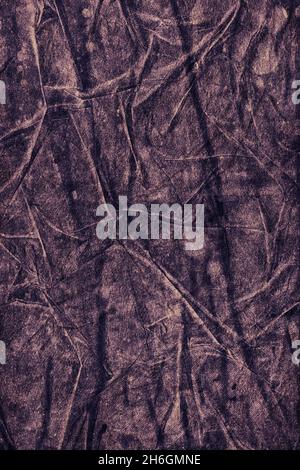 Textured dirty wrinkled purple old paper background. Vertical background for design, closeup Stock Photo