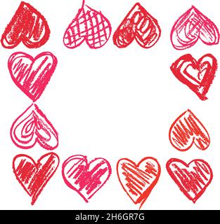 Heart shape over the white background vector illustration Stock Vector