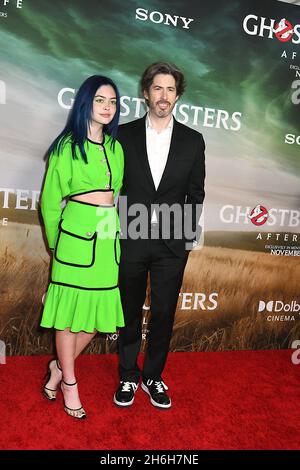 Director Jason Reitman and daughter Josephine Reitman attend the 'Ghostbusters:Afterlife' Movie Premiere on November 15, 2021 at AMC Lincoln Square in New York, New York, USA Robin Platzer/ Twin Images/ Credit: Sipa USA/Alamy Live News Stock Photo