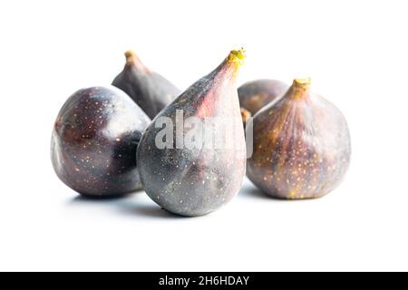 Fresh ripe figs isolated on white background. Stock Photo