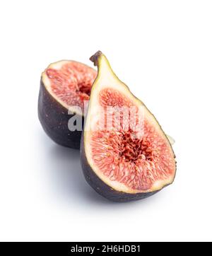 Fresh ripe figs isolated on white background. Stock Photo