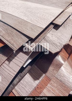 Linoleum. A roll of linoleum is in the flooring warehouse.  Stock Photo