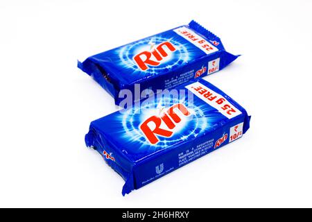 Noida Utter pardesh india october 18 2021 cloth washing soap A picture of cloth washing soap isolated on white background Stock Photo Alamy