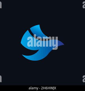 vector design. logo created from abstract bird logo concept for travel company. Stock Vector