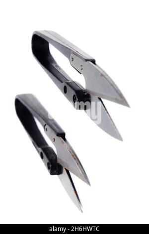 Wire cutter isolated on white background with selective focus Stock Photo
