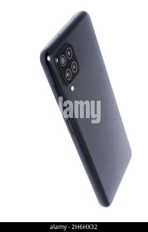 Smartphone isolated on white background with selective focus Stock Photo