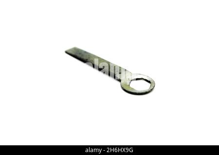 Geometry compass key isolated on white background with selective focus Stock Photo