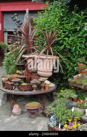 SOLINGEN, GERMANY - 15 JUNE 2013: Decoration of the German garden Ulbrich in June Stock Photo