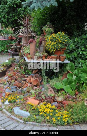 SOLINGEN, GERMANY - 15 JUNE 2013: Decoration of the German garden Ulbrich in June Stock Photo