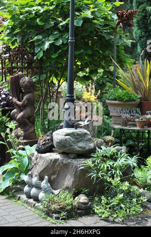 SOLINGEN, GERMANY - 15 JUNE 2013: Decoration of the German garden Ulbrich in June Stock Photo