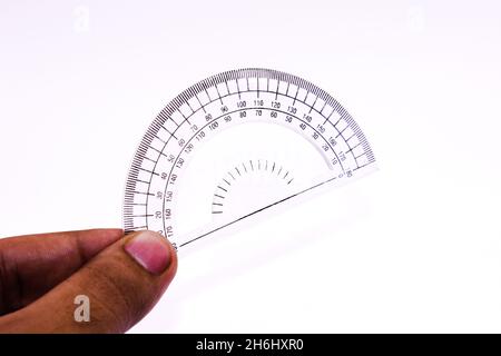 Protecter maths isolated on white background with selective focus Stock Photo