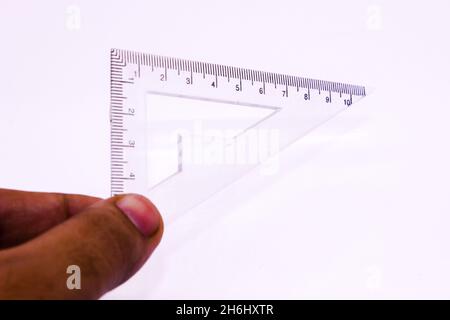 Protecter maths isolated on white background with selective focus Stock Photo