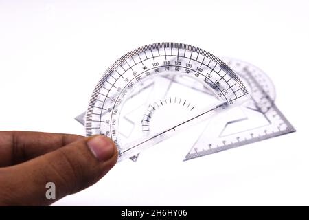 Protecter maths isolated on white background with selective focus Stock Photo