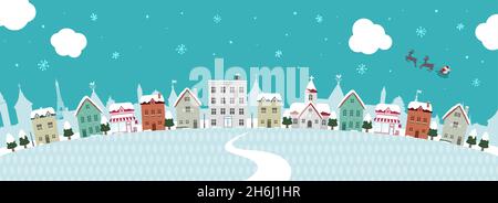 Happy holidays , Merry christmas arched banner  illustration Stock Vector