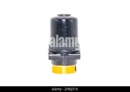Bulb holder on white background with selective focus Stock Photo