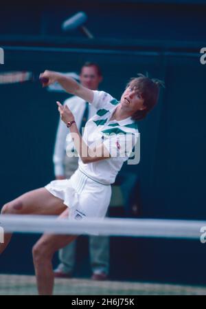 Czechoslovakian tennis player Hana Mandlikova Wimbledon UK 1980s