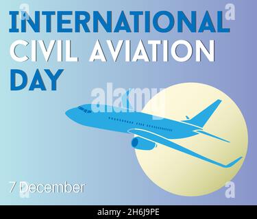 International Civil Aviation Day poster design. Poster, card, banner, background design. EPS 10. Stock Vector