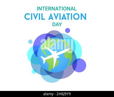 International Civil Aviation Day poster design. Poster, card, banner, background design. EPS 10. Stock Vector