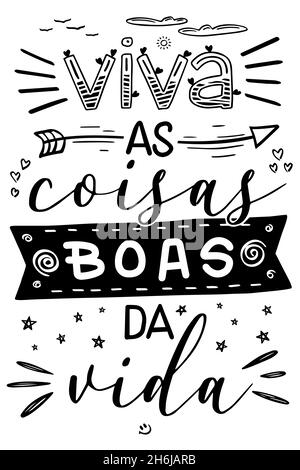 Premium Vector  Colorful motivational lettering phrase in brazilian  portuguese translation live a free life