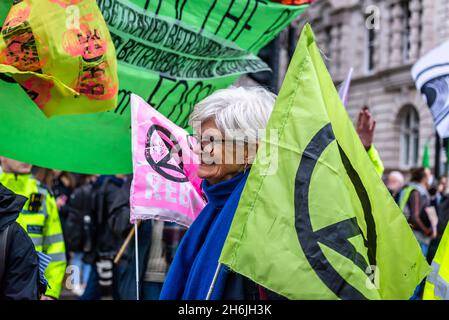 Rise and Rebel march, Extinction Rebellion, London, UK. 13th November 2021 Stock Photo