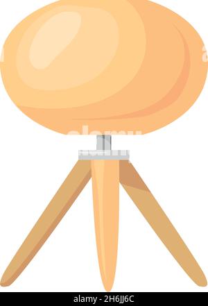 Modern lamp. Floor light on three wooden or metal legs, business lamps, vector illustration isolated on white background Stock Vector