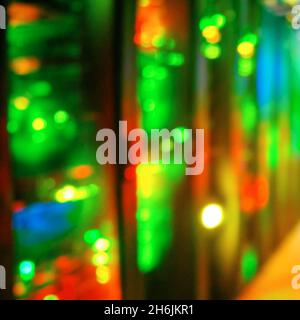 Blurred light background of servers lamps for mining cryptocurrencies and bitcoin Stock Photo