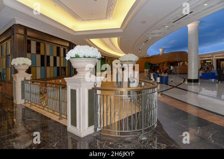 Nevada USA 09-05-21 Interior architecture of the famous circular room located in the Grand Canal Shoppes at the Venetian Resort Las Vegas Stock Photo