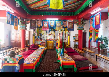 Interior of the Chita Buddhist Temple, Chita, Zabaykalsky Krai, Russia, Eurasia Stock Photo