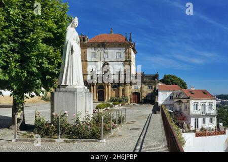 Monastery of Santa Clara-a-Nova, Queen Saint Isabel statue, Coimbra, Beira, Portugal, Europe Stock Photo