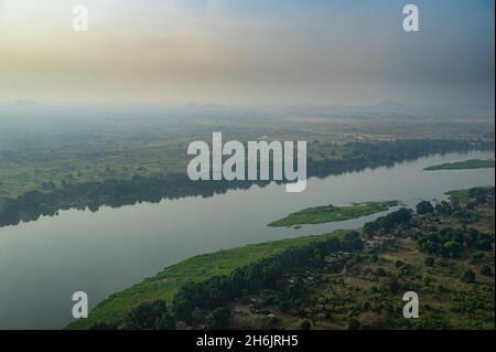 Aerial of the White Nile, Juba, South Sudan, Africa Stock Photo