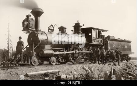 Quebec-Lake Saint-John Railway, 19th century Stock Photo