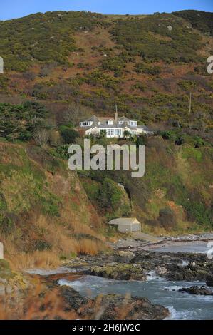 The remote home of singer Kate Bush on the South Devon coast. Stock Photo