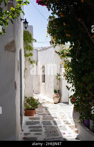 Traditional whitewashed house in Chora, Serifos, Cyclades, Greek Islands, Greece, Europe Stock Photo