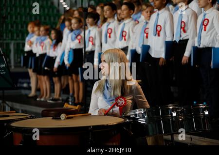 Feierlichkeiten zum 103. Polnischen Unabhängigkeitstag / Narodowe Święto Niepodległości mit dem Orkiestra Mandolinowców im. Tadeusz Grudziński unter d Stock Photo