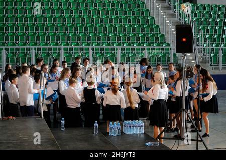 Feierlichkeiten zum 103. Polnischen Unabhängigkeitstag / Narodowe Święto Niepodległości mit dem Orkiestra Mandolinowców im. Tadeusz Grudziński unter d Stock Photo