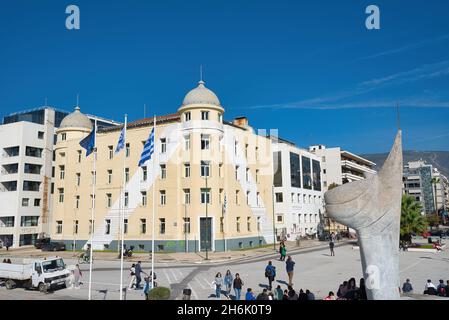 VOLOS, GREECE - Nov 04, 2021: On the seafront,at the town of Volos, Greece. Stock Photo