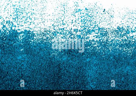 Uneven dark blue plaster applied to the wall surface. Artistic Rough Texture Of A Stylized Banner With Space For Text Stock Photo
