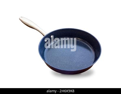 Non stick surface frying pan isolated on white background Stock Photo
