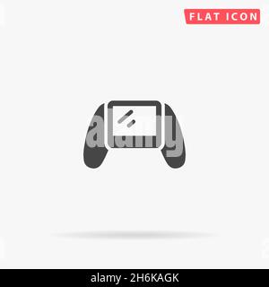 Pocket Player, Handheld Game Console flat vector icon. Hand drawn style design illustrations. Stock Vector