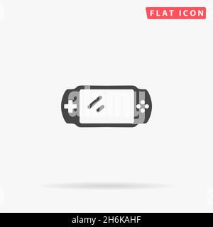 Portable Game flat vector icon. Hand drawn style design illustrations. Stock Vector