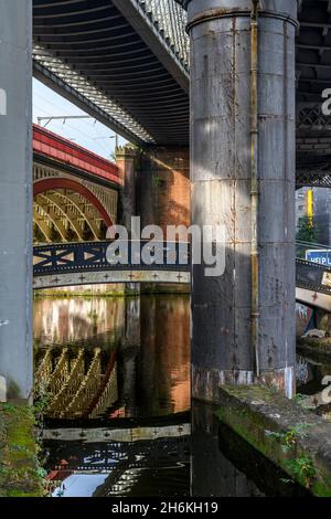 The Castlefield area of Manchester. The Bridgewater and Rochdale canals ...
