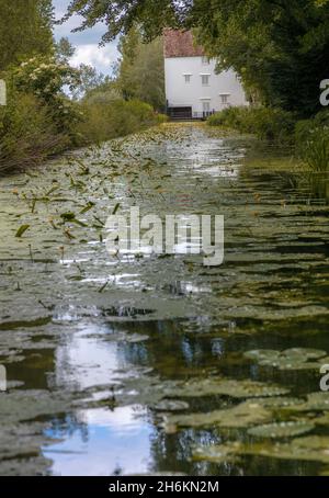 Lode Mill at now National trust property Anglesey Abbey was part of Lord Fairhaven estate dates back to 1740 with the watermill built in 1868. Stock Photo