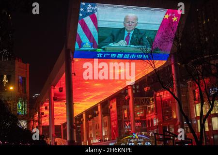 Xi-Biden virtual summit. 16-Nov-2021 Stock Photo