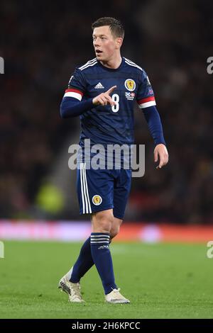 Glasgow, Scotland, 15th November 2021.  Callum McGregor of Scotland during the FIFA World Cup qualifiers match at Hampden Park, Glasgow. Picture credit should read: Neil Hanna / Sportimage Stock Photo
