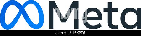 Odessa, Ukraine, November 11, 2021: Meta the new facebook name logo on phone screen. Social media icons illustration isolated on white background Stock Vector