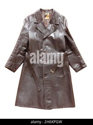 Men's brown raincoat (coat). Stock Photo