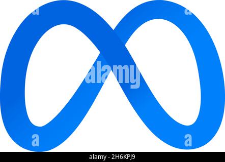 Odessa, Ukraine, November 11, 2021: Meta logo. Social network Facebook rebranding name to Meta. Editorial vector Stock Vector