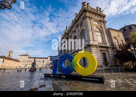 Torino so much of everything : the new brand of the city  on the occasion of the Nitto Atp Finals. Turin, Italy - Novembre 16 , 2021. Stock Photo