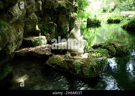 the Venus Bath in the English Garden.  The Royal Palace of Caserta,constructed by the House of Bourbon-Two Sicilies as their main residence as kings o Stock Photo